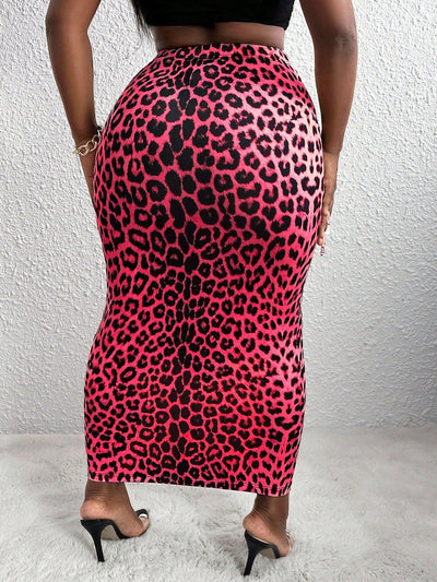 Seasonal Slayr Leopard Print Pencil Skirt - Mbfashionwear